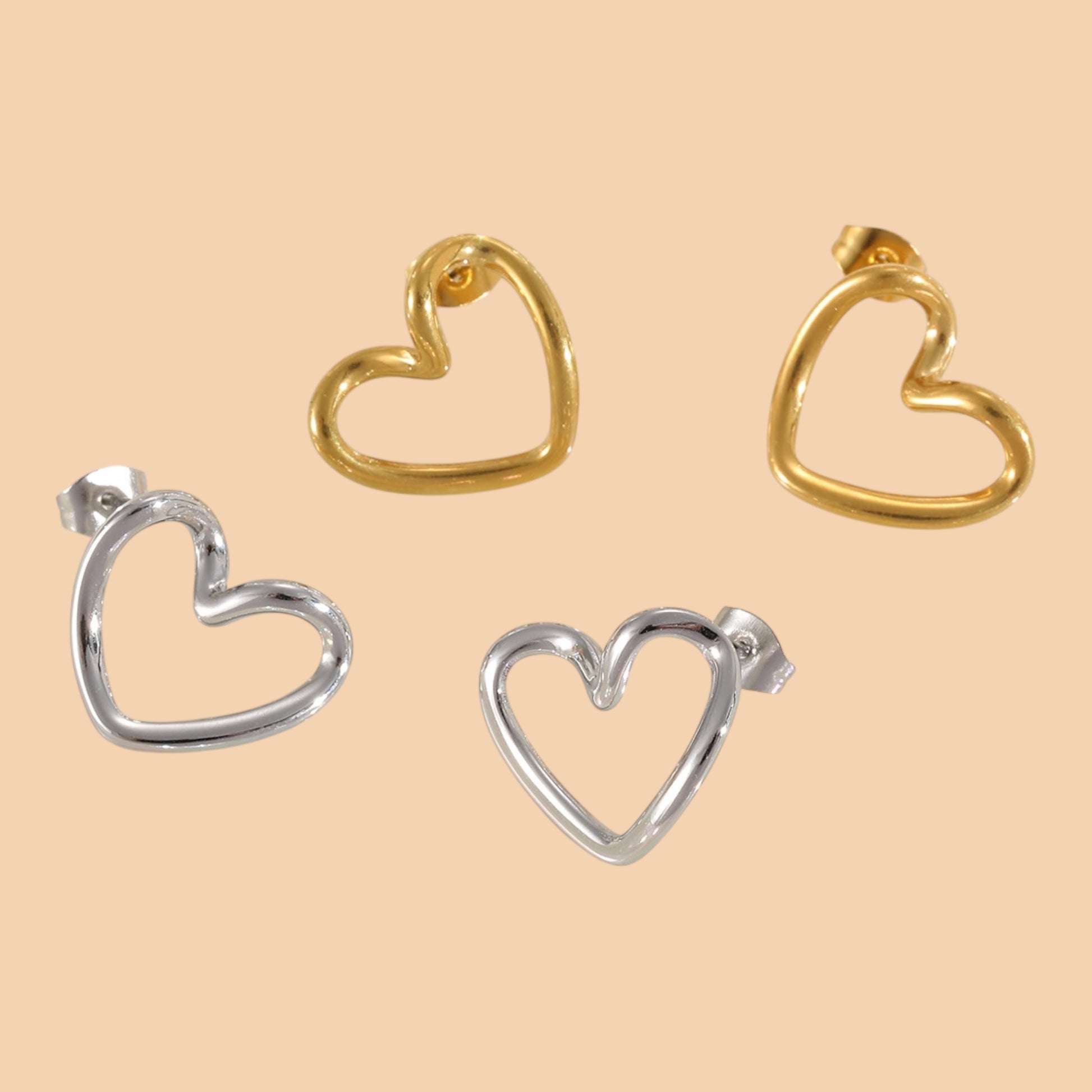 Boucles d’oreilles en forme de cœur
